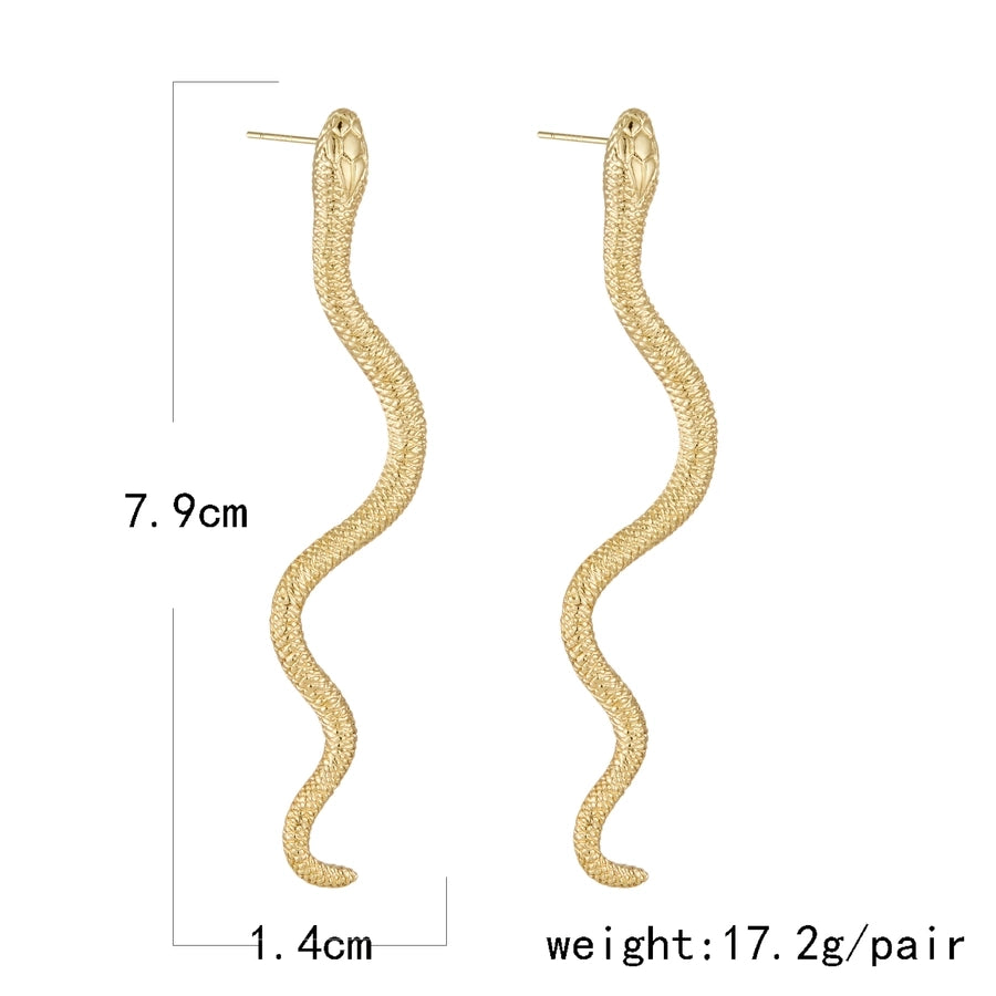 Exaggerated Snake Alloy Women's Ear Studs