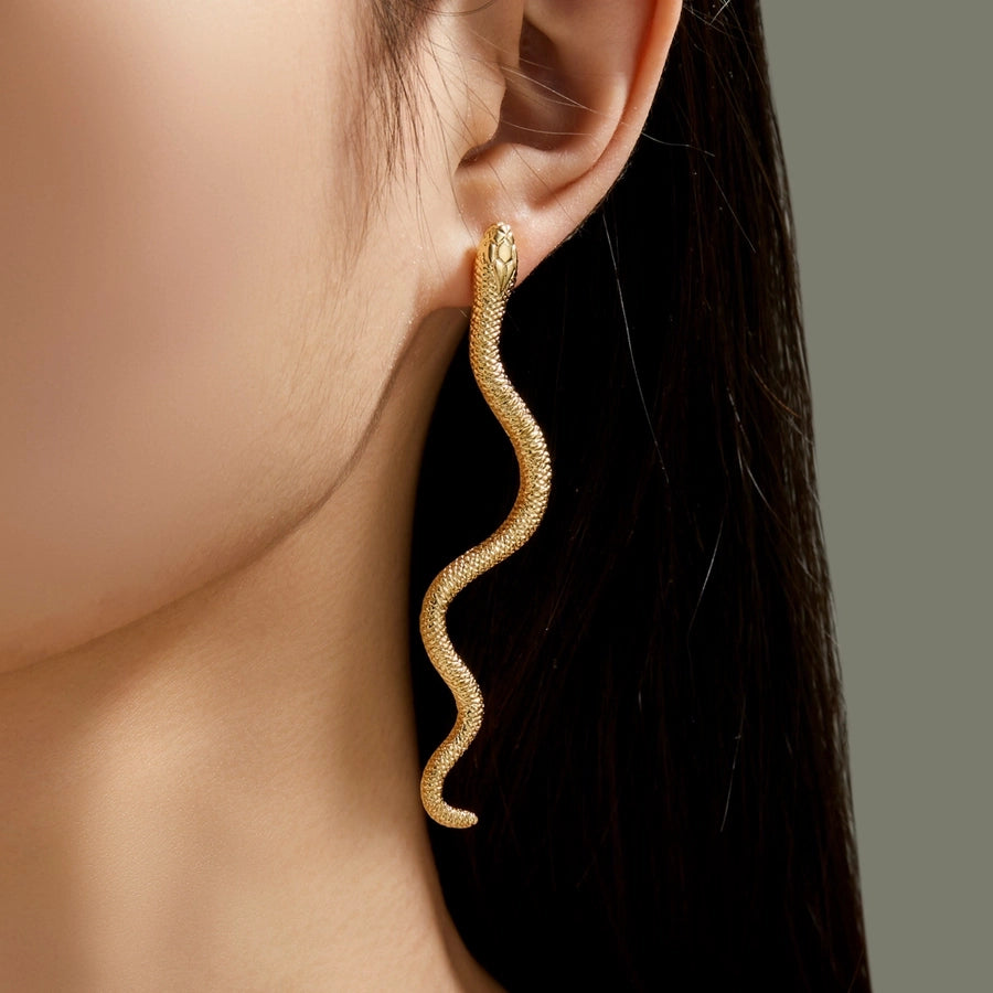 Exaggerated Snake Alloy Women's Ear Studs