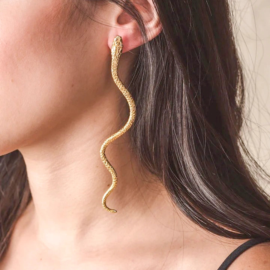 Exaggerated Snake Alloy Women's Ear Studs