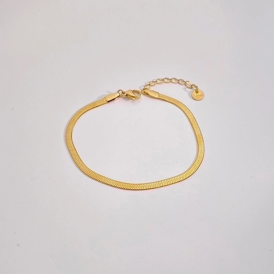 Casual Geometric 304 Stainless Steel 16K Gold Plated White Gold Plated Gold Plated Bracelets In Bulk