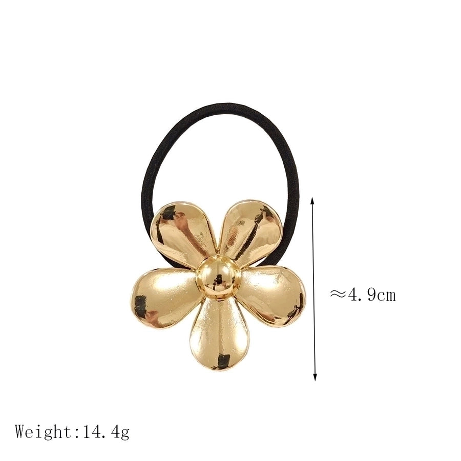 Women's IG Style Basic Sweet Red Heart Flower Bow Knot Alloy Three-dimensional Imitation Pearl Hair Tie