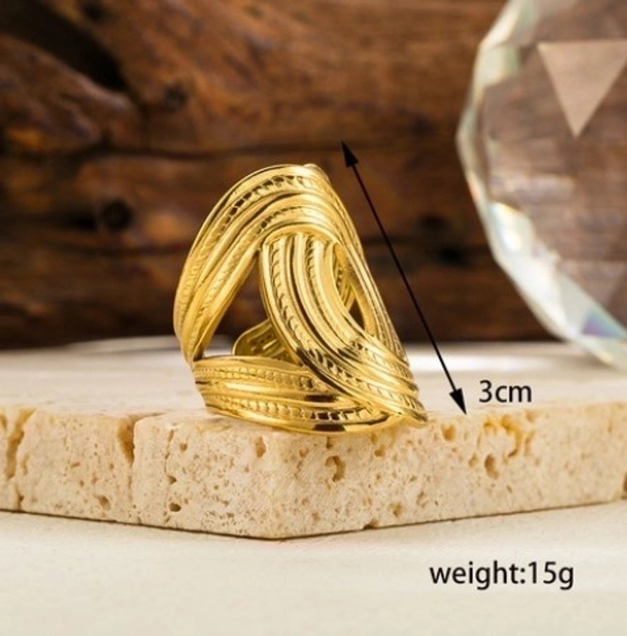 Jewelry IG Style Simple Style Geometric Solid Color 304 Stainless Steel Plating Stainless Steel Rings