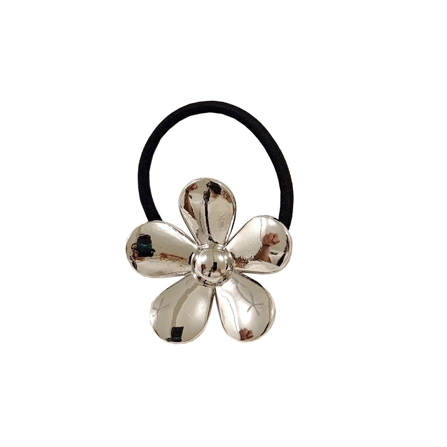 Women's IG Style Basic Sweet Red Heart Flower Bow Knot Alloy Three-dimensional Imitation Pearl Hair Tie