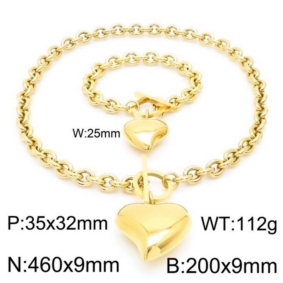 Jewelry Fashion Geometric Titanium Steel 18K Gold Plated Plating Stainless Steel Jewelry Sets